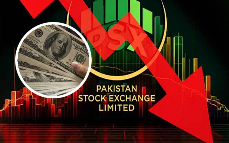 اسٹاک ایکسچینج میں مندی، ڈالر کی قیمت برقرار