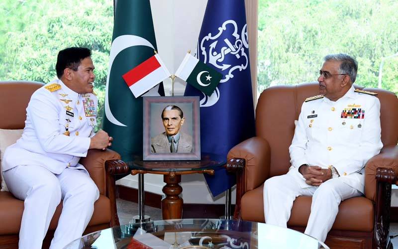 انڈونیشین نیوی کے سربراہ کی نیول چیف سے ملاقات، دوطرفہ تعاون بڑھانے کا عزم