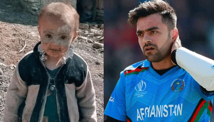افغانستان،زلزلہ،کرکٹر، راشد خان،دردناک تصویر،ٹویئٹر
